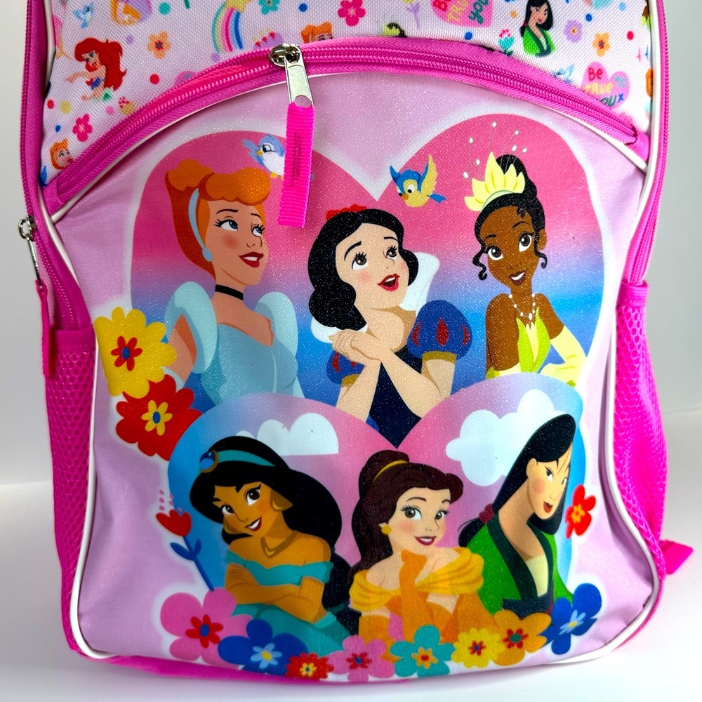 Disney Pink Princess Backpack NWT few tiny dark marks - Picture 2 of 15